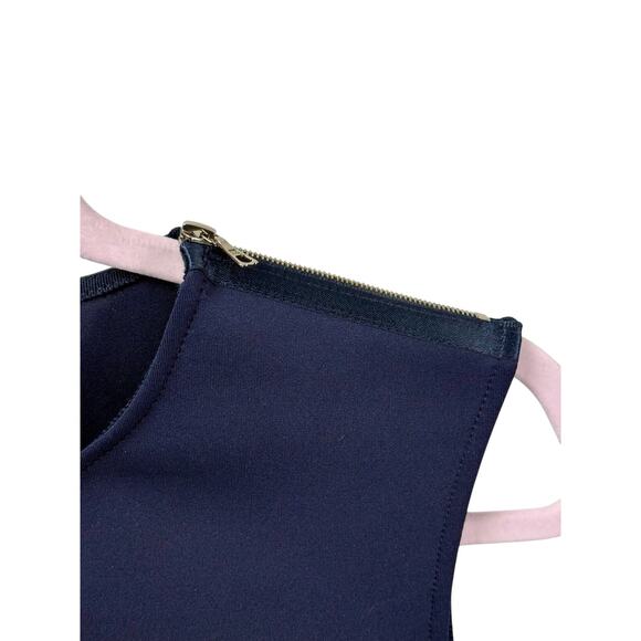 Lida Baday Women's Size 8 Blue Top Sleeveless Zipper Box Cut Sheath Fall Chic - Picture 4 of 5